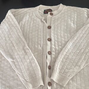 Elegant Beige Button-Up Cardigan